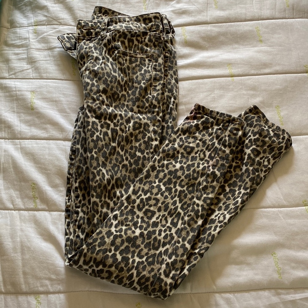 American eagle cheetah print skinny jeans